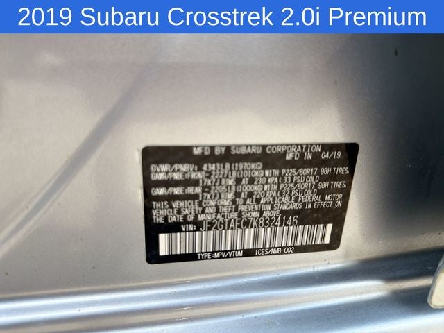 2019 Subaru Crosstrek 2.0i Premium