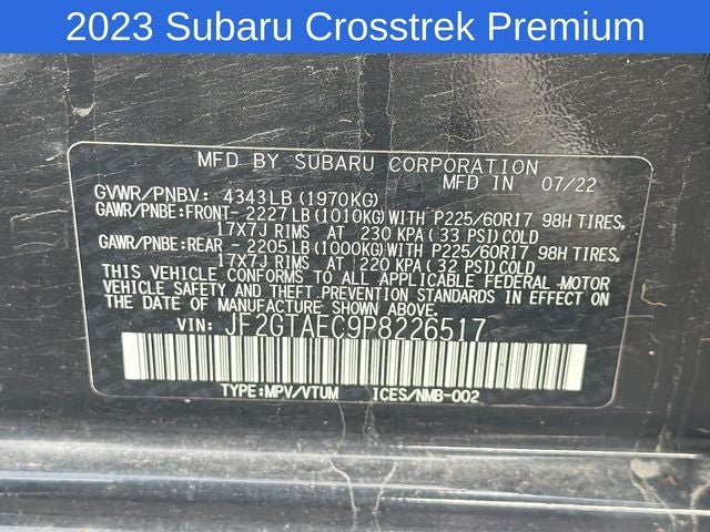 2023 Subaru Crosstrek Premium