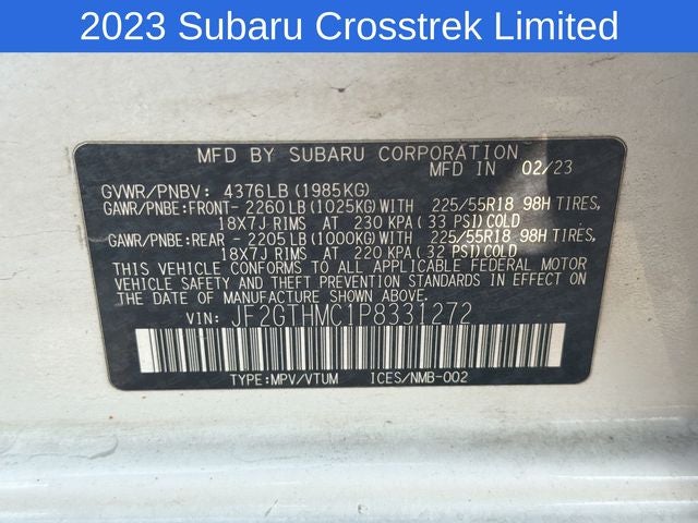 2023 Subaru Crosstrek Limited