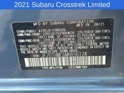 2021 Subaru Crosstrek Limited