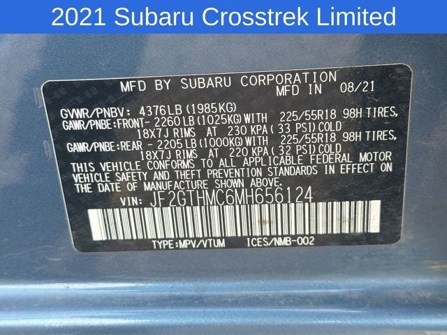 2021 Subaru Crosstrek Limited