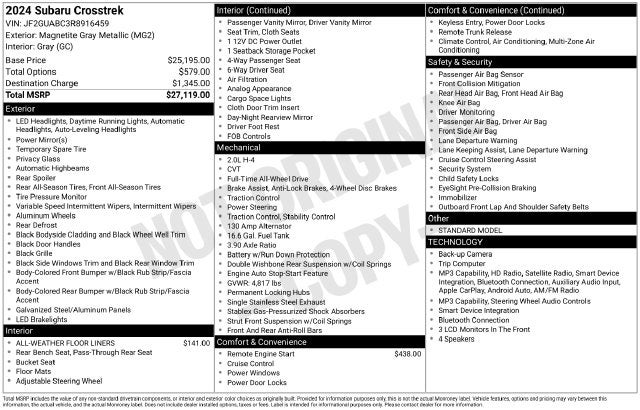 2024 Subaru Crosstrek Base