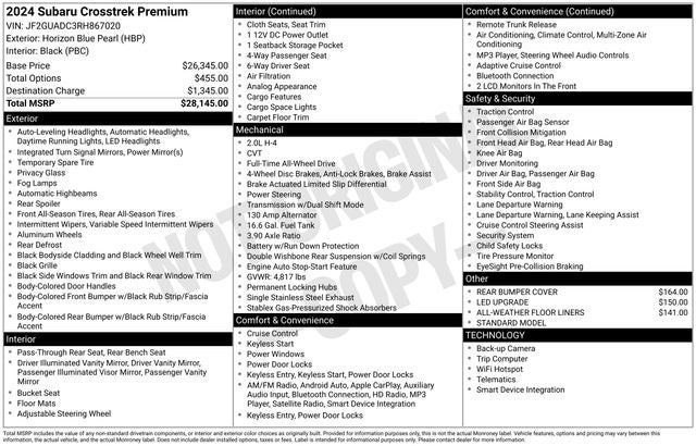 2024 Subaru Crosstrek Premium