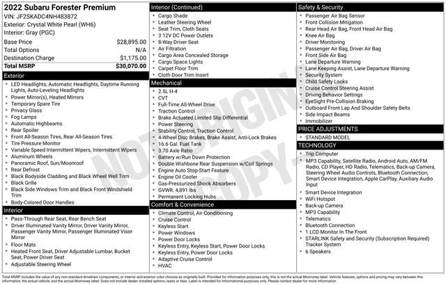 2022 Subaru Forester Premium