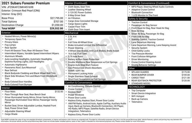 2021 Subaru Forester Premium