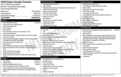 2020 Subaru Forester Premium