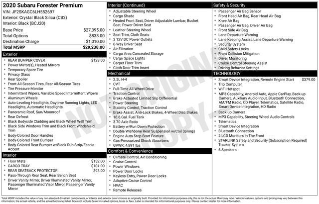 2020 Subaru Forester Premium