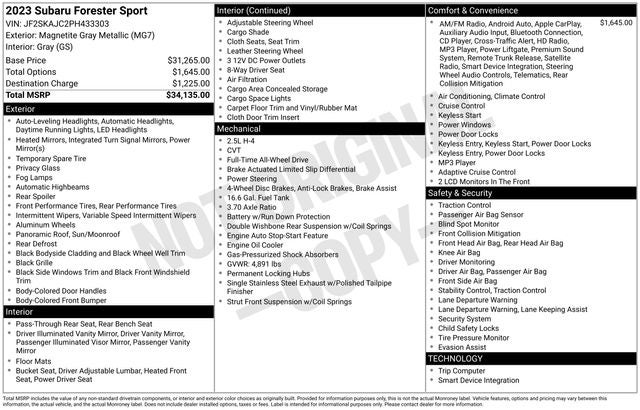 2023 Subaru Forester Sport