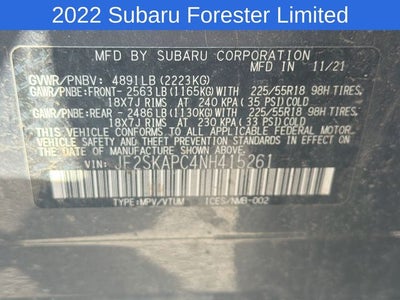 2022 Subaru Forester Limited