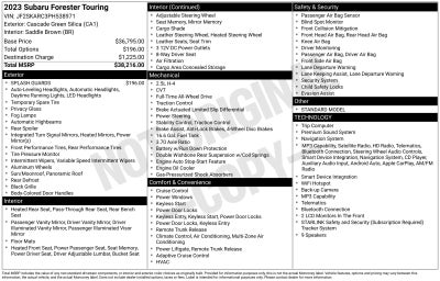 2023 Subaru Forester Touring