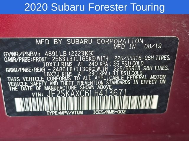2020 Subaru Forester Touring