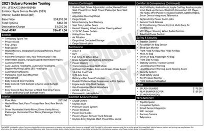 2021 Subaru Forester Touring