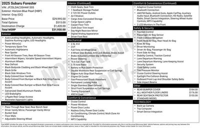 2025 Subaru Forester Base