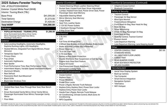 2025 Subaru Forester Touring