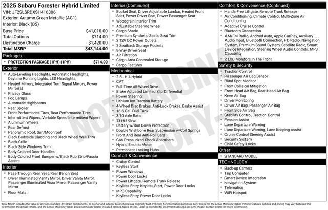 2025 Subaru Forester Hybrid Limited
