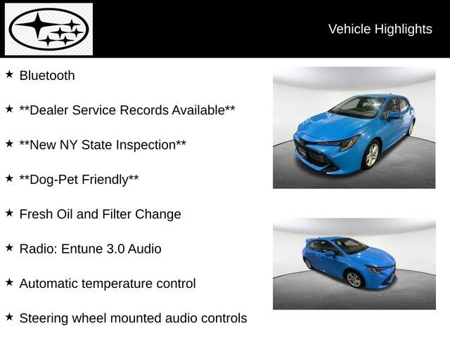 2019 Toyota Corolla Hatchback SE