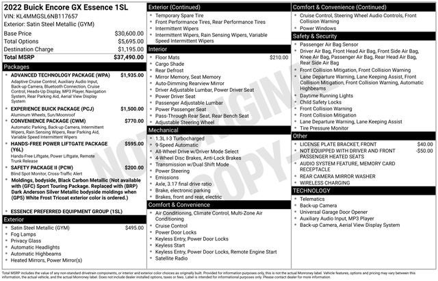 2022 Buick Encore GX Essence
