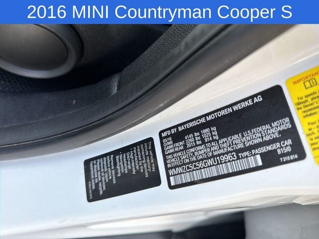 2016 MINI Cooper S Countryman Base